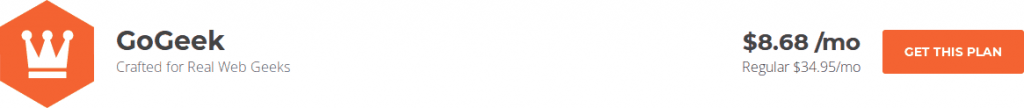GoGeek plan Siteground